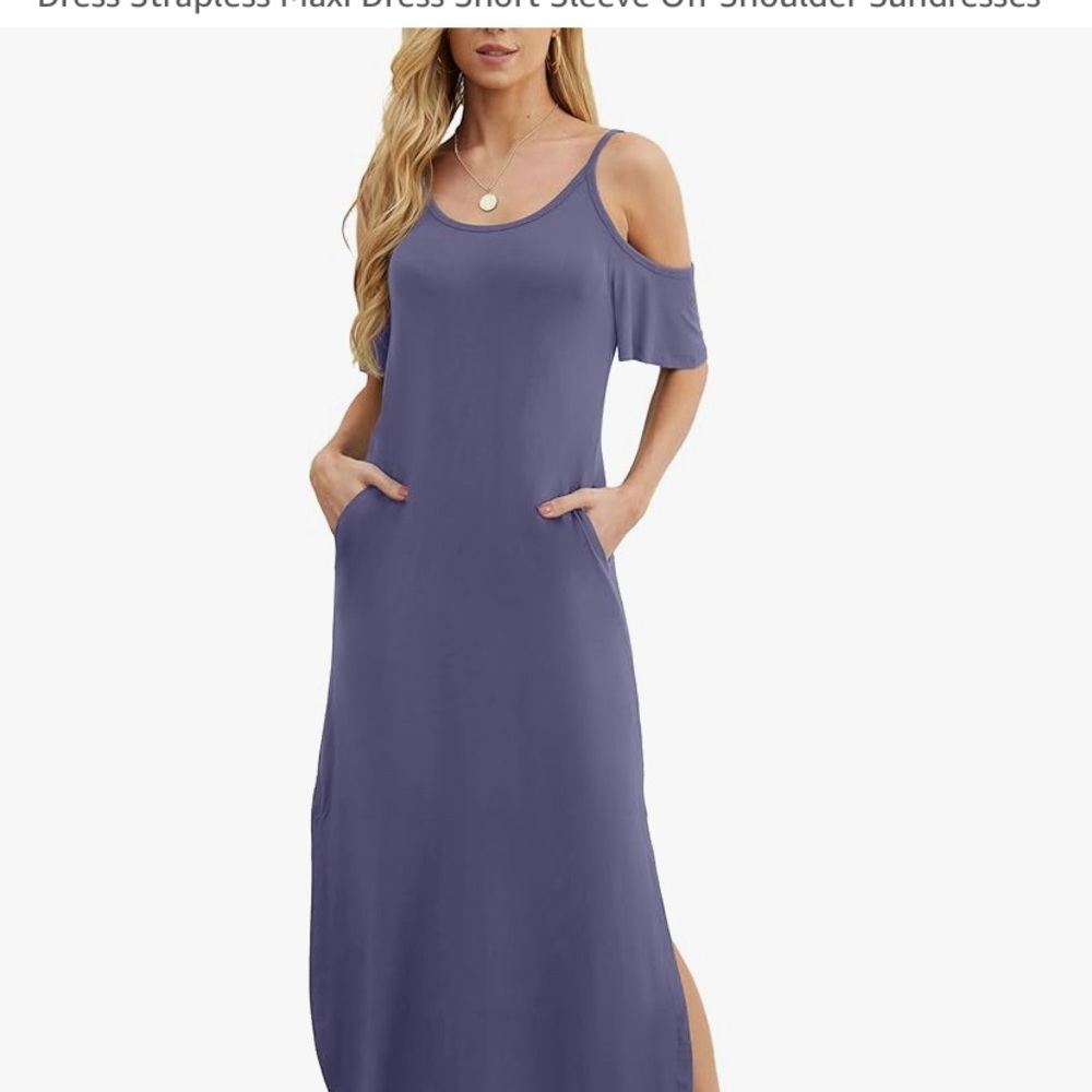 Off shoulder maxi dress